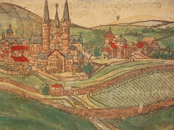 Ansicht der Fuldaer Basilika um 1600.