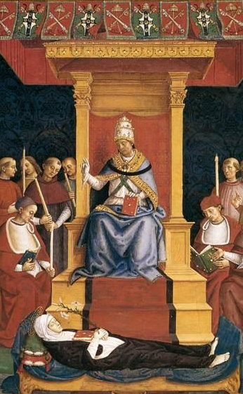 Heiligsprechung Katharinas von Siena, Gemälde von Pinturicchio