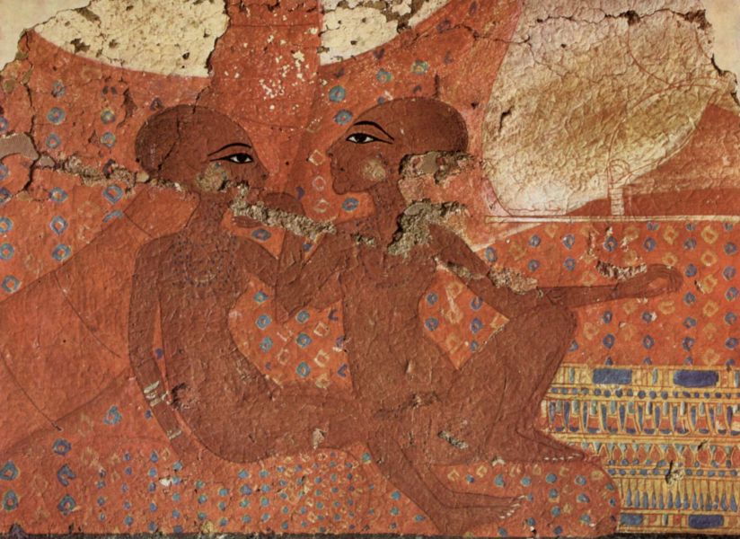 Relief mit zwei Töchtern Echnatons.