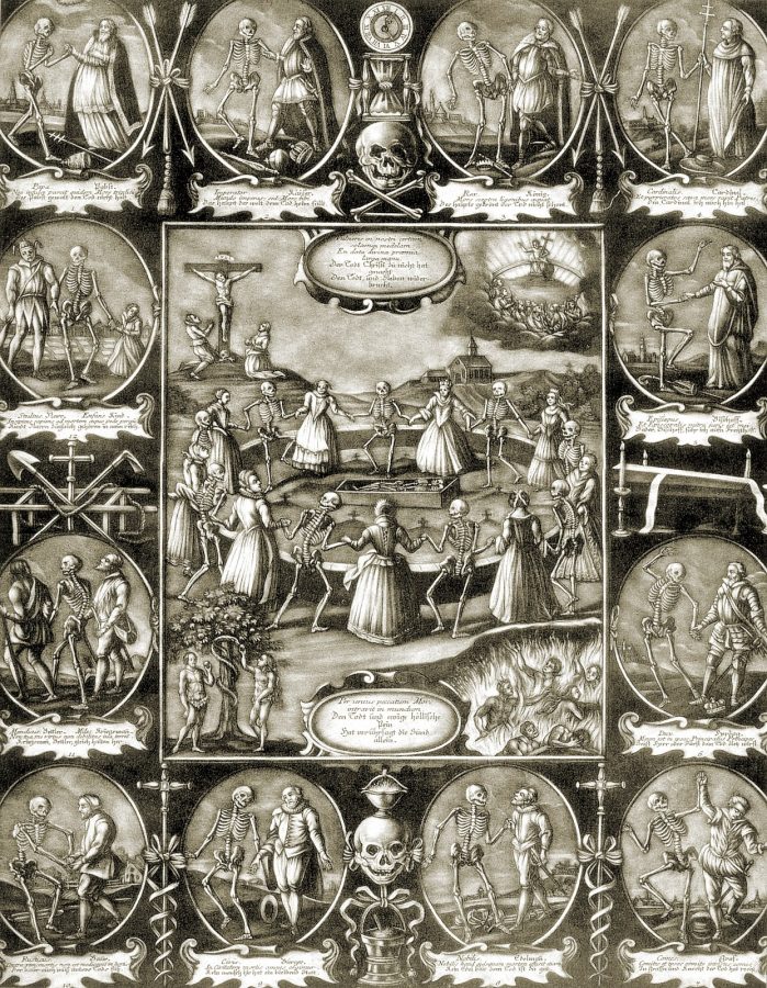 Totentanz-Darstellung aus dem 16. Jahrhundert.