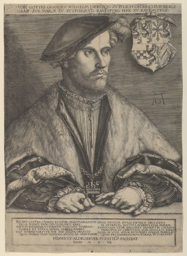 Portrait Wilhelms des Reichen um 1540. Er war der Herrscher über Jülich-Kleve-Berg.