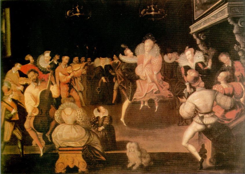 Darstellung eines höfischen Festes im späten 16. Jahrhundert.