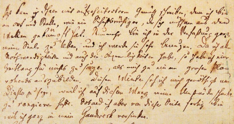 Handschriftlicher Brief Friedrich Schillers.