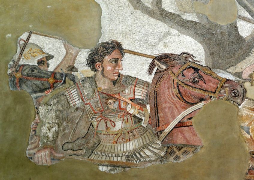 Mosaik Alexanders des Großen in der Schlacht, Pompeji.