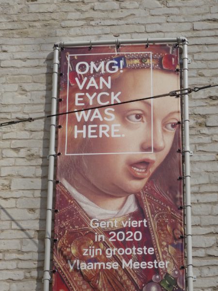 Werbeplakat für Bilder von Jan van Eyck in Gent